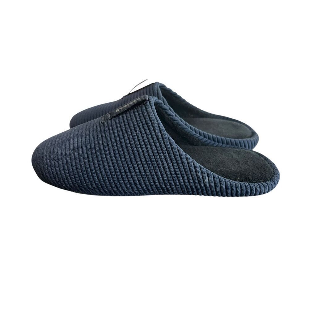 BOMBAS woman’s 8 the nest navy blue bee better slippers mules house shoes